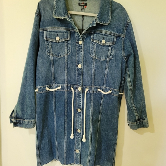 HUDSON Denim Button-Up Dress with Drawstring Waist - Picture 6 of 16